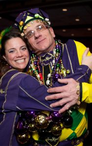 Mardi Gras Attendees Posing for a Photo