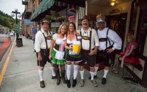 Oktoberfest Attendees Dressed Up