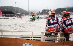 SnoCross Racers on the Gate
