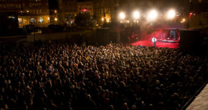 A crowd overview during a concert in Deadwood