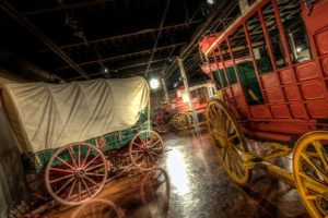 Wagons showcased at Days of '76 Museum