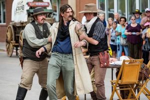 Men reenacting wild west events in Deadwood