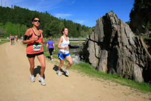 People participating in the Mickelson Trail Summer Trek.