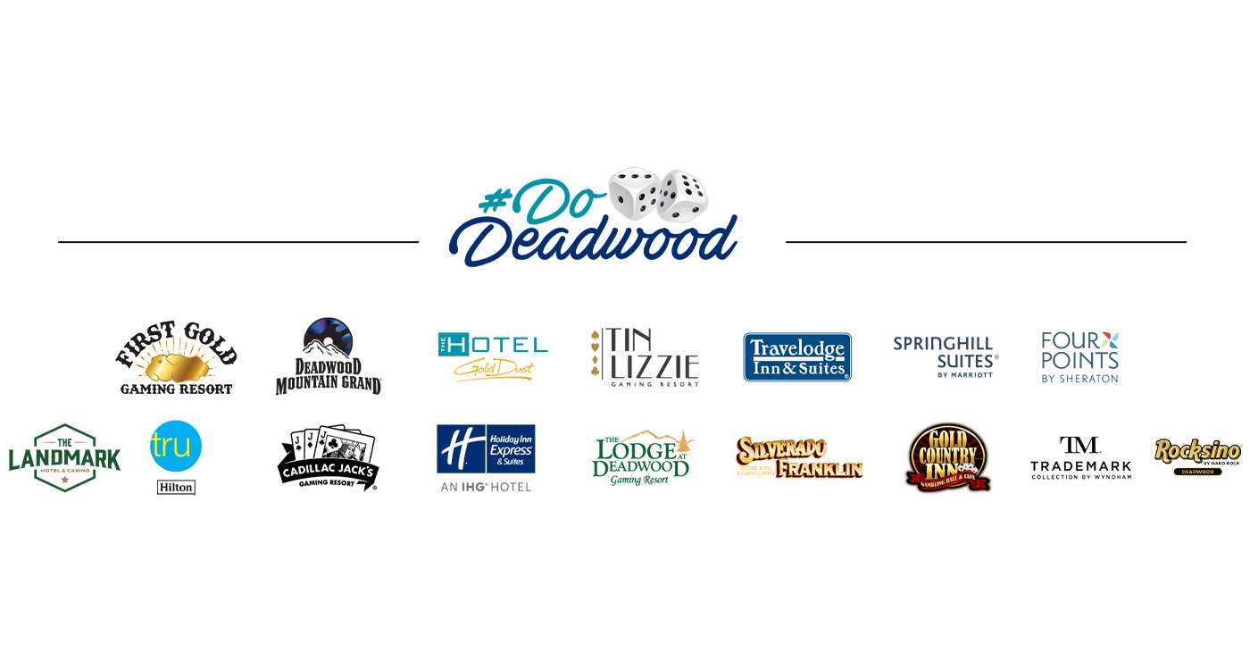 Sponsorship poster with business logos and text that says, "#Do Deadwood."